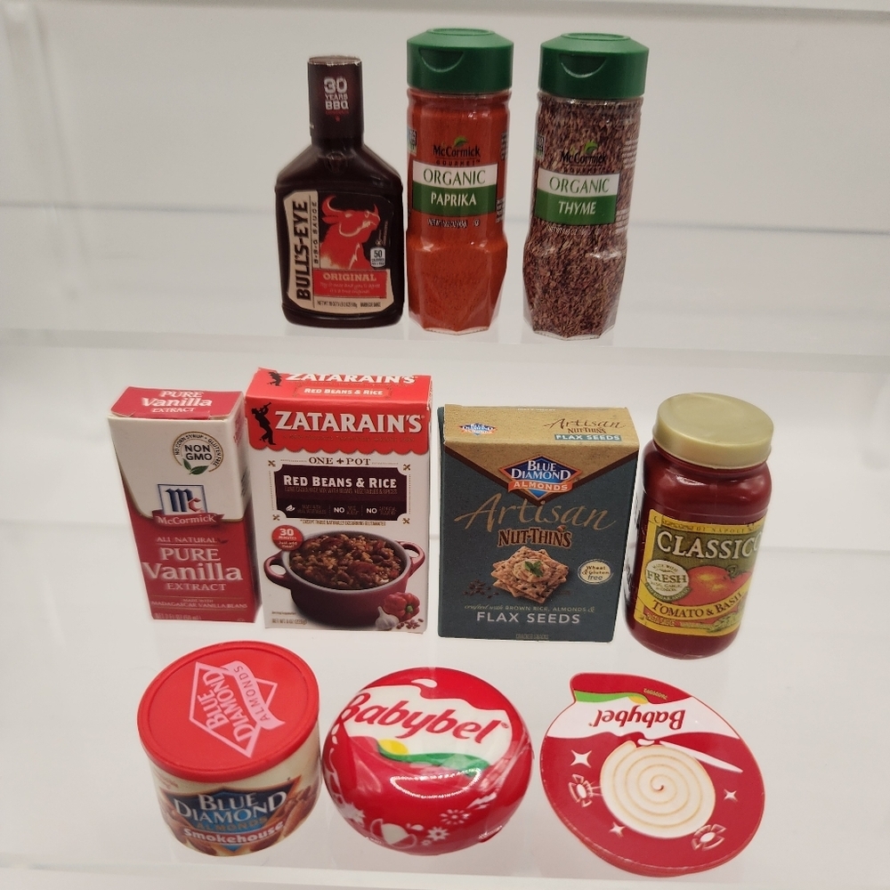 Zuru Mini Brands Food Lot Cheese Crackers Almonds Spices Vanilla Pasta Sauce